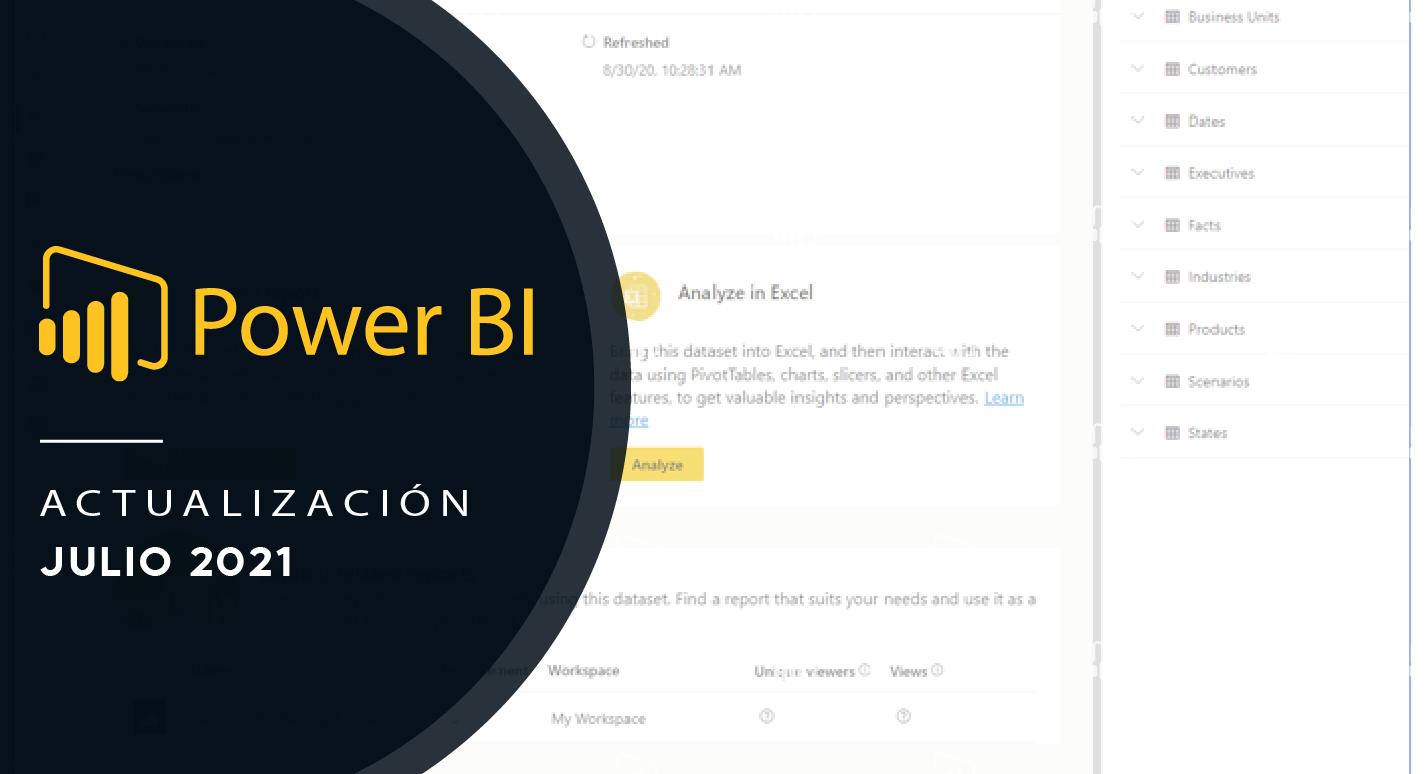 Power BI – Actualización Julio 2021 | Business Intelligence, Data ...